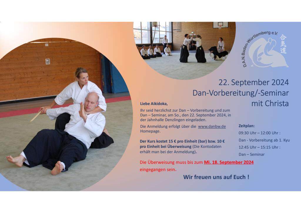 Image for Dan-Vorbereitung/-Seminar September 2024